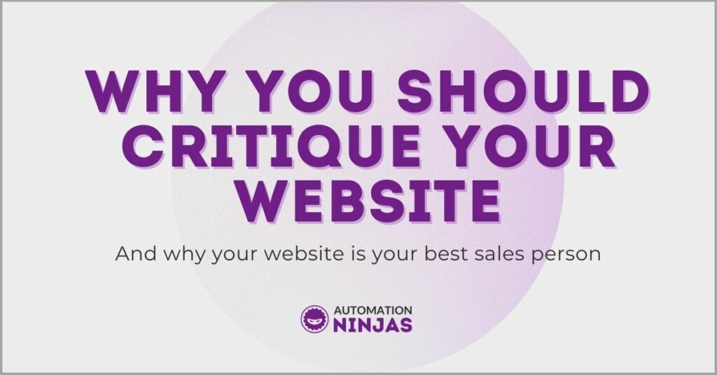 Why you should Critique your Website