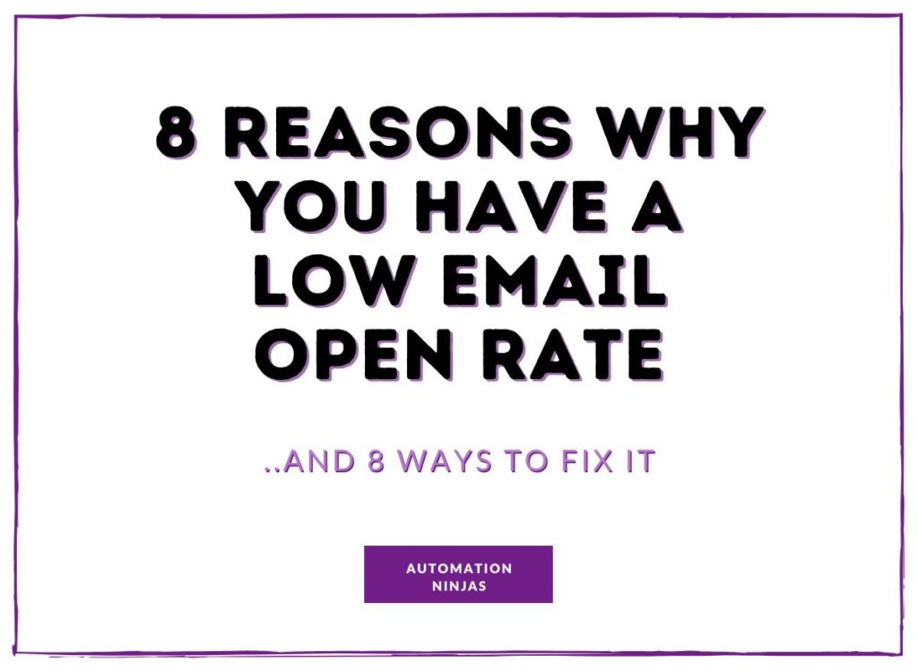 8 reasons why you have a low email open rate