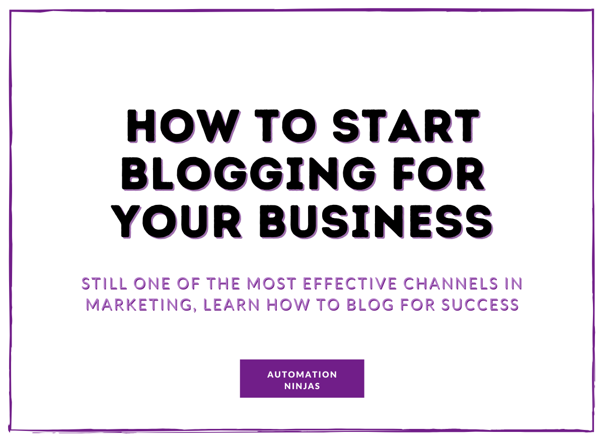 How to start blogging for your business