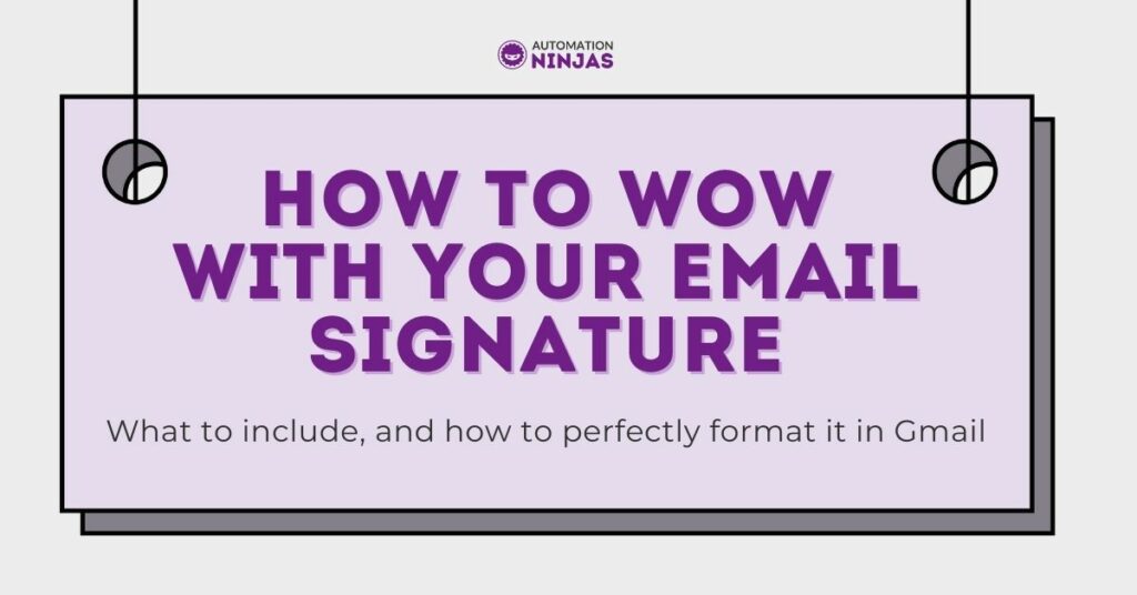 How to WOW with your email signature