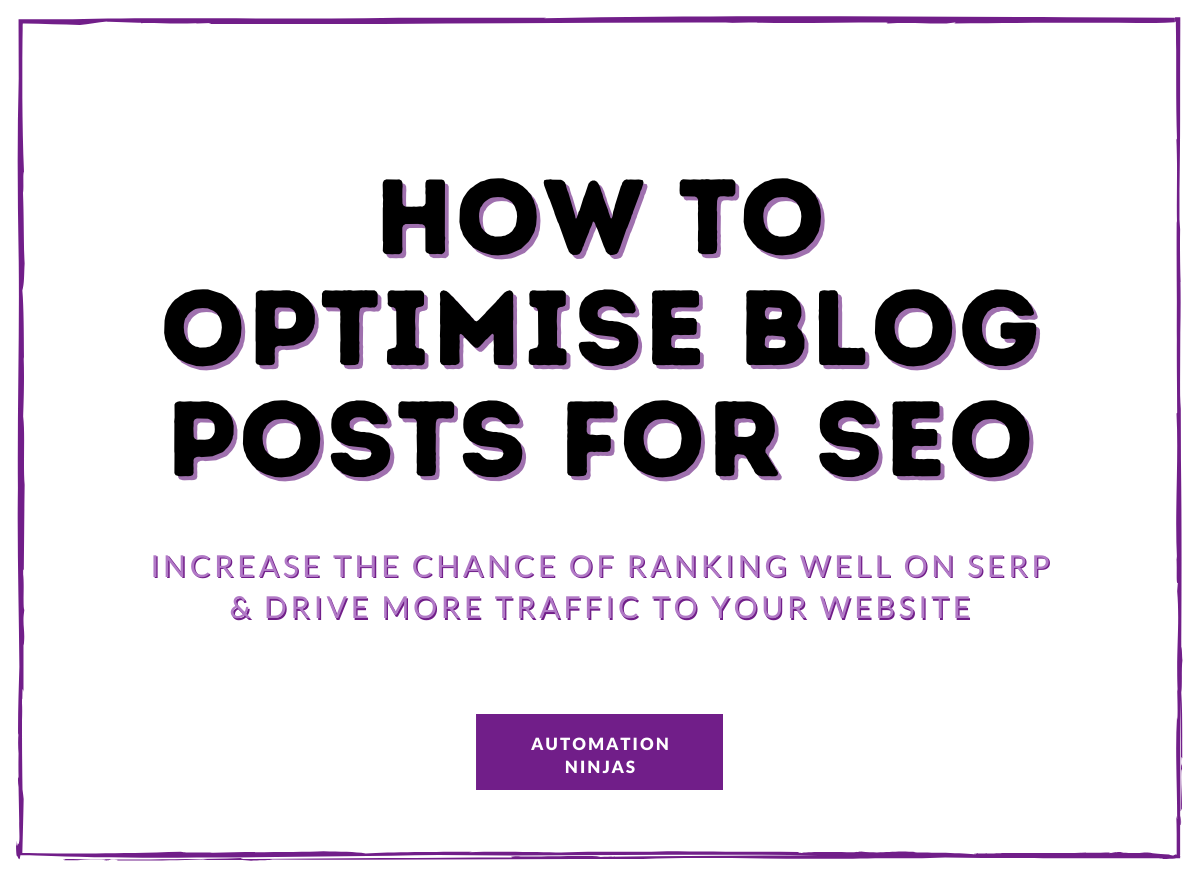 How to optimise blog posts for SEO