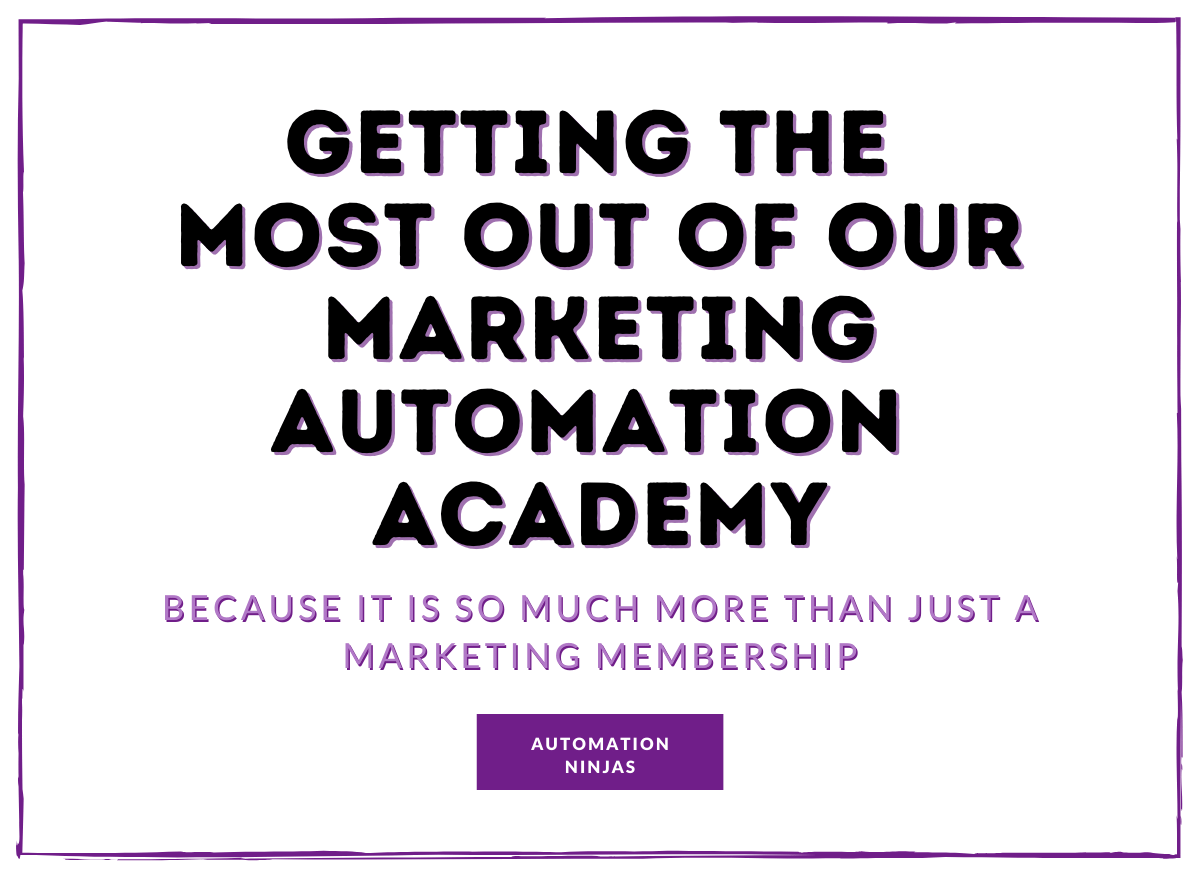 Getting the most out of our marketing automation academy