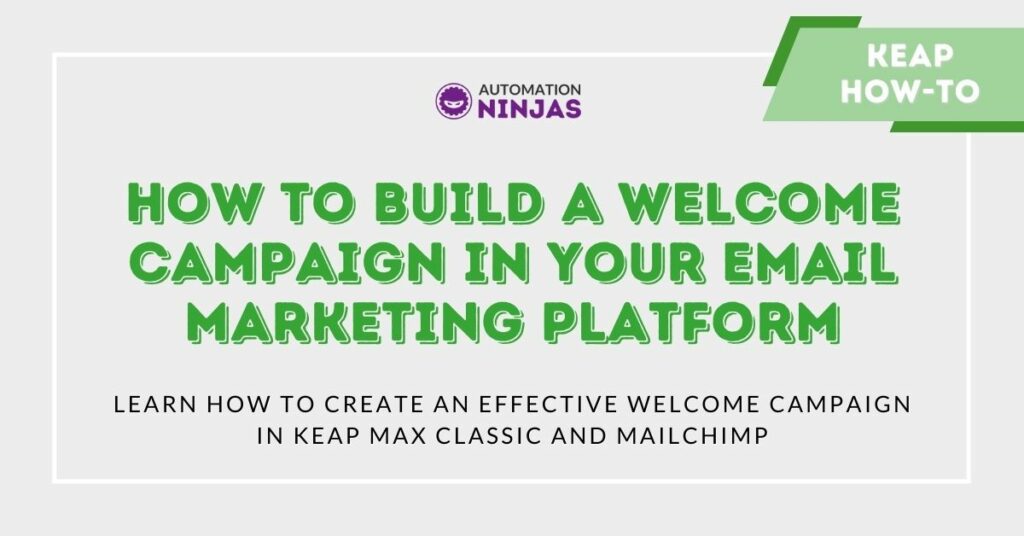 how to build a welcome campaign in your email marketing platform