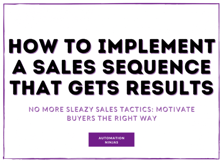 How to implement a sales sequence that gets results
