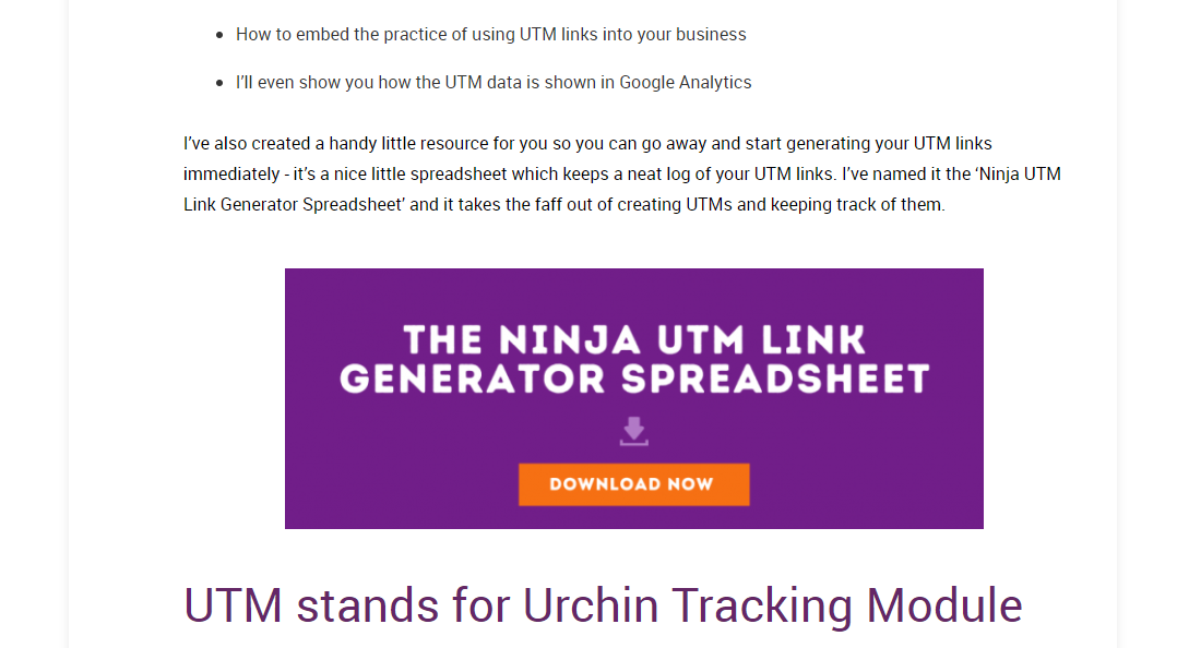 3. Specific - AN UTM Link Generator