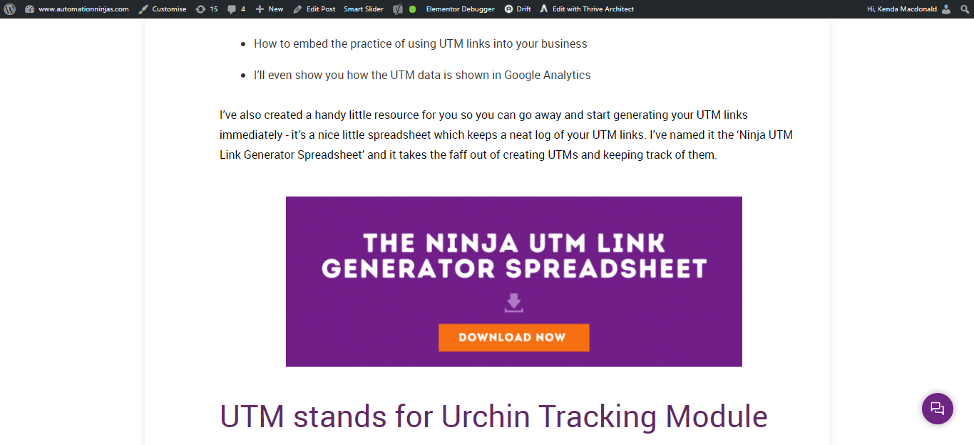 3. Specific - AN UTM Link Generator
