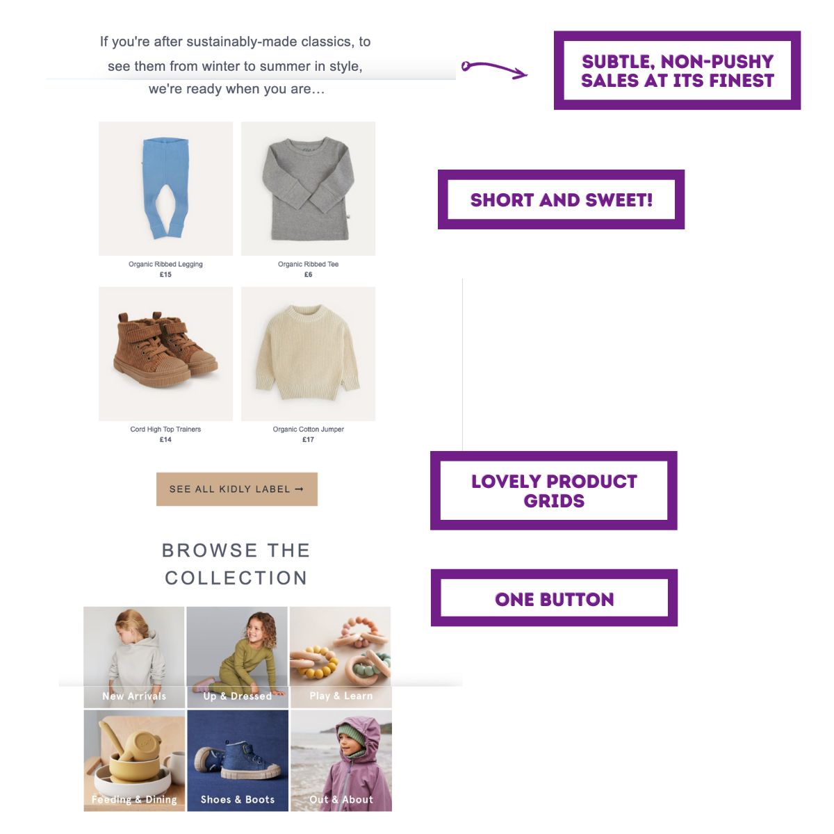 Compelling email examples - Kidly 7
